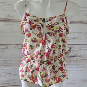 Garage Floral Cami Cream with Floral Top sz Small